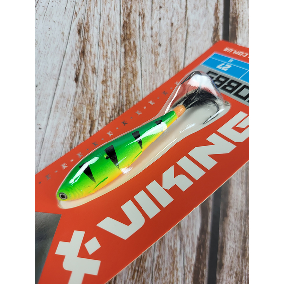 Бокоплав Viking Fishing Bobby 63mm 27.0g #04 Fire Perch, Розмір/Вага: 63мм/27г, Колір бокоплаву: #04 Fire Perch, фото , изображение 5