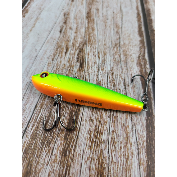 Зимовий воблер Viking Fishing Outcast Vib 70mm 21g #14 Green Parrot (зимова приманка для ловлі з льоду), Колір: Green Parrot, Розмір/Вага: 70мм/21г, фото , изображение 5