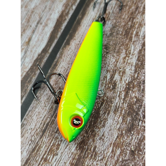 Зимовий воблер Viking Fishing Outcast Vib 70mm 21g #14 Green Parrot (зимова приманка для ловлі з льоду), Колір: Green Parrot, Розмір/Вага: 70мм/21г, фото , изображение 6