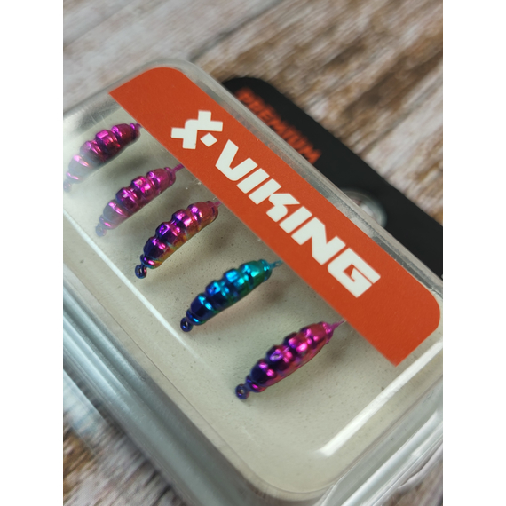 Мормышка вольфрамовая Viking Fishing Shrimp 0.58g 8mm Rainbow (5шт), Размер/Вес: 8мм/0.58г, Цвет мормышки: Rainbow, фото , изображение 5