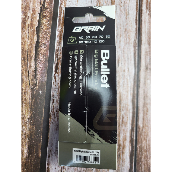Кормушка Brain Bullet Big Bait Feeder XL 120g, Вес кормушки: 120 гр, Тип кормушки: Big Bait, фото , изображение 5