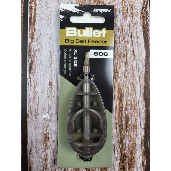 Кормушка Brain Bullet Big Bait Feeder XL 60g, Вес кормушки: 60 гр, Тип кормушки: Big Bait, фото , изображение 4