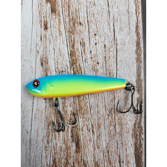 Зимний воблер Viking Fishing Outcast Vib 70мм 21g #01 Blue Parrot (зимняя приманка для ловли со льда), Выберите цвет: Blue Parrot, Размер/Вес: 70мм/21г, фото , изображение 4