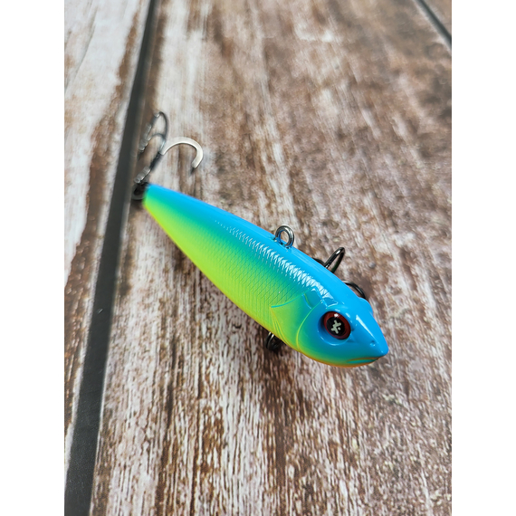 Зимний воблер Viking Fishing Outcast Vib 70мм 21g #01 Blue Parrot (зимняя приманка для ловли со льда), Выберите цвет: Blue Parrot, Размер/Вес: 70мм/21г, фото , изображение 5