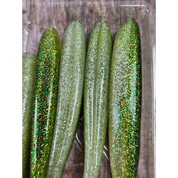 Силікон Select Easy Shad 5" #308 — їстівний віброхвіст для судака та щуки (5 шт/упак), Довжина силікону: 5" (12.7 см), Колір силікону: 308, фото , изображение 9
