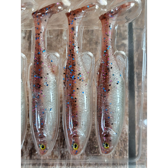 Силікон Savage Gear Fat Minnow T-Tail 105mm 11.0g Smelt (5 шт/уп), Довжина силікону: 105mm, Колір силікону: Smelt (5 шт/уп, фото , изображение 4
