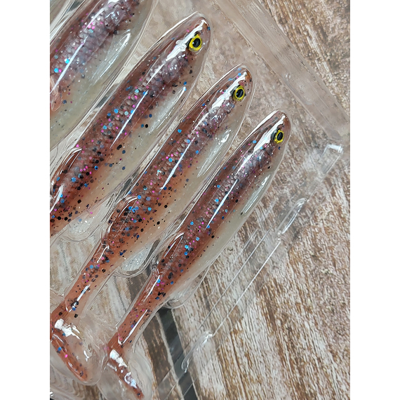 Силікон Savage Gear Fat Minnow T-Tail 105mm 11.0g Smelt (5 шт/уп), Довжина силікону: 105mm, Колір силікону: Smelt (5 шт/уп, фото , изображение 6