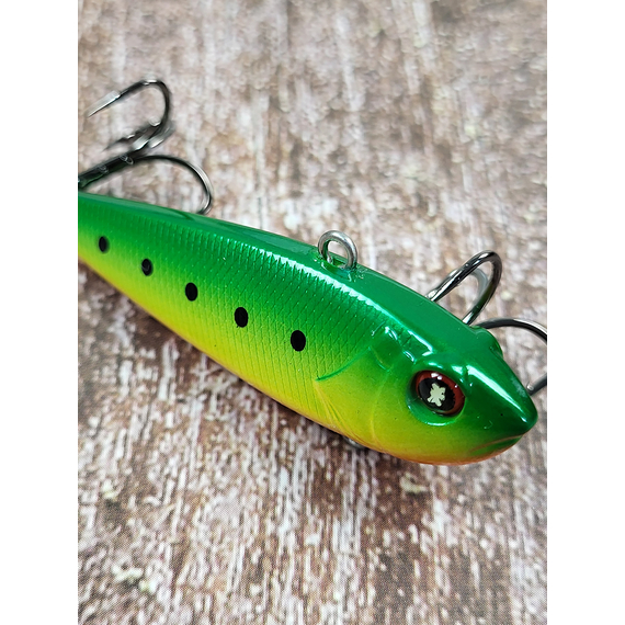 Зимний воблер Viking Fishing Outcast Vib 50mm 10.0g #13 Fire Minnow (зимняя приманка для ловли со льда), Выберите цвет: Fire Minnow, Размер/Вес: 50мм/10г, фото , изображение 6