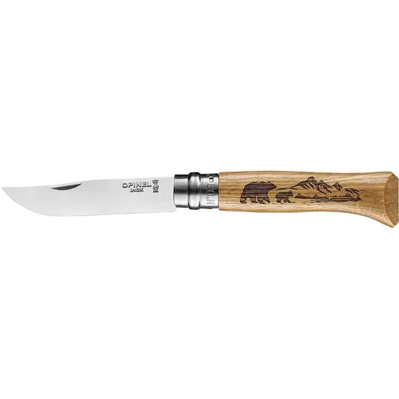 Ніж Opinel №8 VRI "" Bear", дуб к:natural, фото 