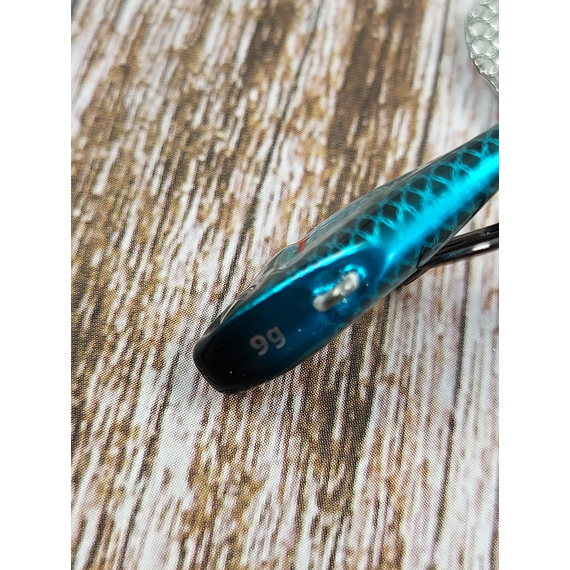 Тейл-спінер Savage Gear Fat Tail Spin 55mm 9.0g Blue Silver, фото , изображение 5