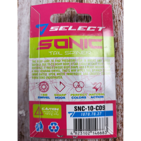 Тейл-спинер Select Sonic 10.0g #09, Вес: 10г, Цвет блесны: 9, фото , изображение 4