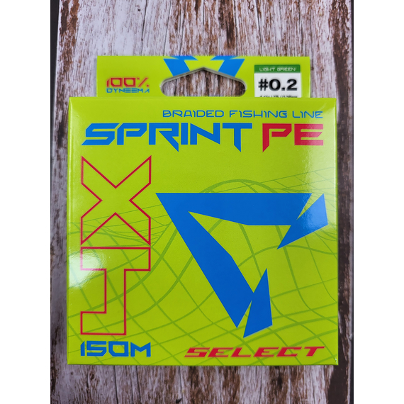 Шнур Select Sprint PE 4X Light Green 150m #0.2/0.06mm 7lb/3.1kg, Диаметр: 0.06mm, Размотка: 150m, Выберите цвет: салатовий, фото , изображение 3