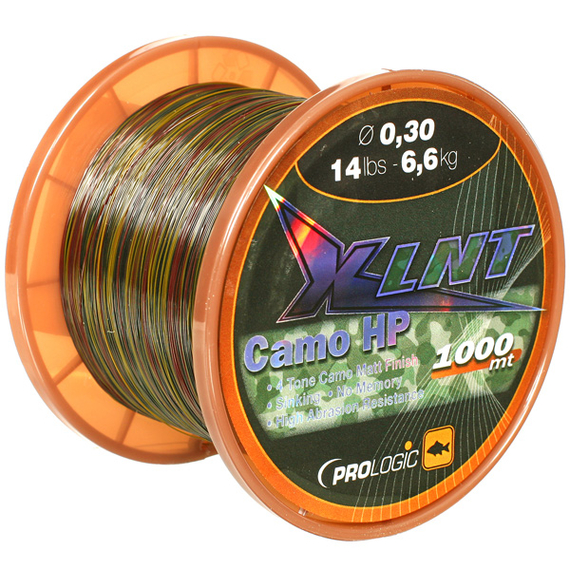 Жилка Prologic XLNT HP 1000m (Camo) 0.30mm 14lb/6.6kg, Діаметр: 0.30mm, Розмотування: 1000m, фото 