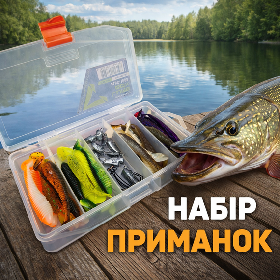 Готовий комплект приманок на щуку та судака – 24 приманки + грузила + офсети, фото , изображение 7