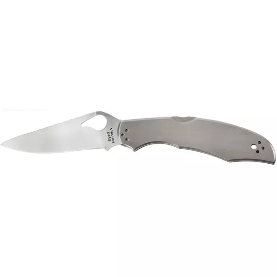 Ніж Spyderco Byrd Cara Cara 2, 8Cr13MoV, Stainless Steel к:gray, фото , изображение 2