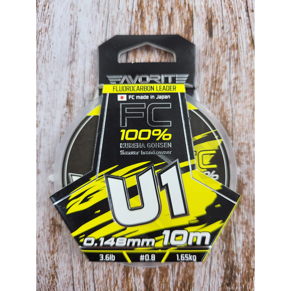 Флюорокарбон Favorite U1 FC 10m #0.8/0.148mm 3.6lb/1.65kg (Made in Japan), Діаметр: 0.14mm, Розмотування: 10m, фото , изображение 7
