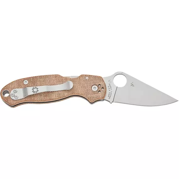 Ніж Spyderco Para 3 Brown Canvas Micarta к:brown, фото , изображение 2