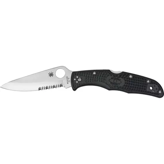 Ніж Spyderco Endura 4, VG-10, FRN, напівсерейтор к:black, фото 