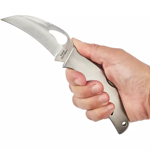 Ніж Spyderco Byrd Crossbill, 8Cr13MoV, Stainless Steel к:gray, фото 