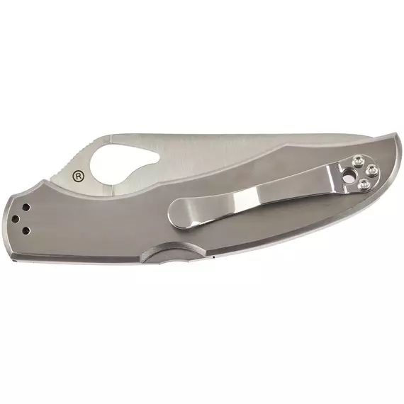 Ніж Spyderco Byrd Cara Cara 2, 8Cr13MoV, Stainless Steel, напівсерейтор к:gray, фото , изображение 5