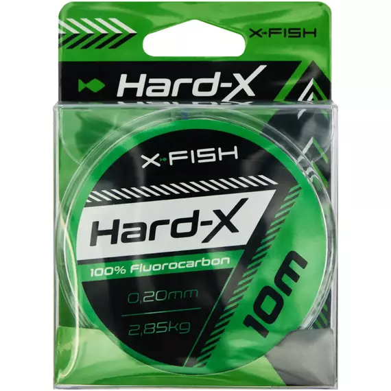 Флюорокарбон X-Fish Hard-X 10m (clear) 0.20mm 2.85kg, Діаметр: 0.20mm, Розмотування: 10m, фото , изображение 2
