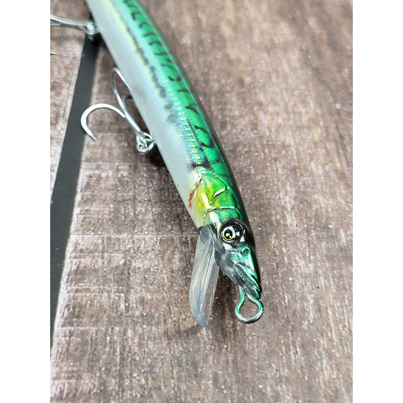 Воблер Savage Gear Sandeel Jerk Minnow F 175mm 25.0 g Green mackerel PHP, Размер/Вес: 175мм/25г, Цвет воблера: Green Mackerel PHP, фото , изображение 8