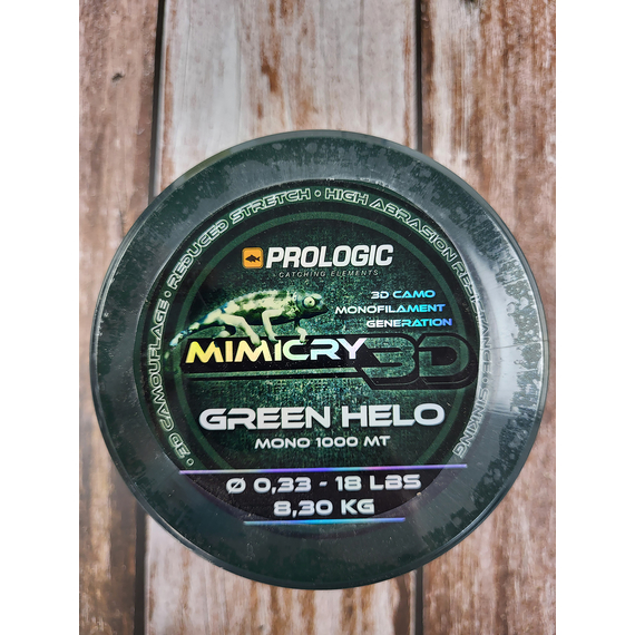 Жилка Prologic Mimicry Green Helo 1000m 0.33mm 18lb/8.3kg, Диаметр: 0.33mm, Размотка: 1000m, фото , изображение 3