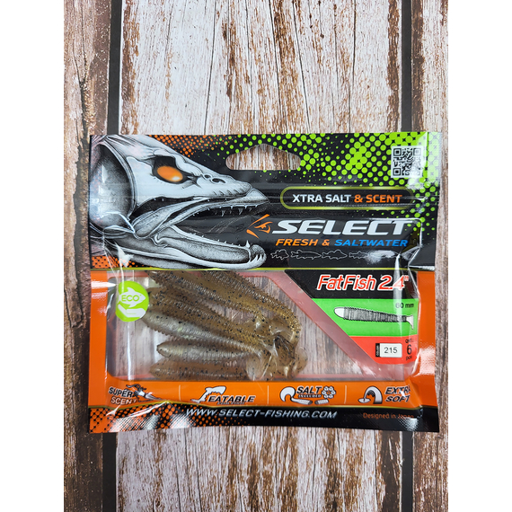 Силикон Select FatFish 2.4" #215 (6 шт/уп), Длина силикона: 2.4" (6.1 см), Расцветка силикона: 215, фото , изображение 4