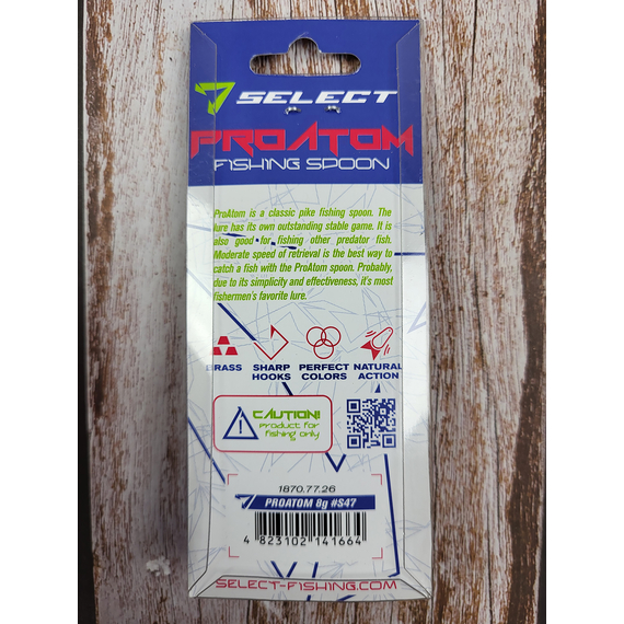 Мормышка Select ProAtom 8.0g 54mm S47, Вес: 8г, Цвет блесны: S47, фото , изображение 4