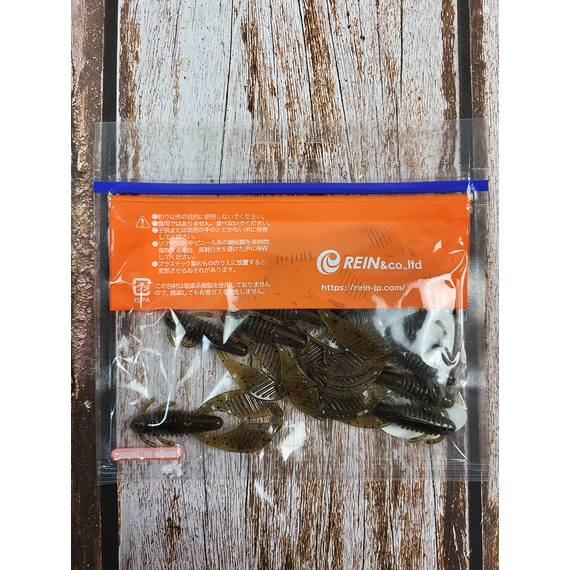 Силикон Reins AX Craw Mini 2" 002 Green Pumpkin (12шт/уп), Длина силикона: 2.0" (5,08 см), Расцветка силикона: 002 green pumpkin, фото , изображение 4