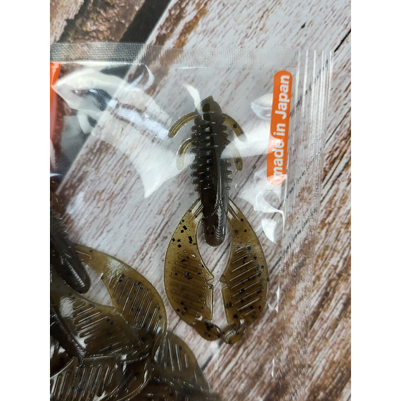 Силикон Reins AX Craw Mini 2" 002 Green Pumpkin (12шт/уп), Длина силикона: 2.0" (5,08 см), Расцветка силикона: 002 green pumpkin, фото , изображение 5