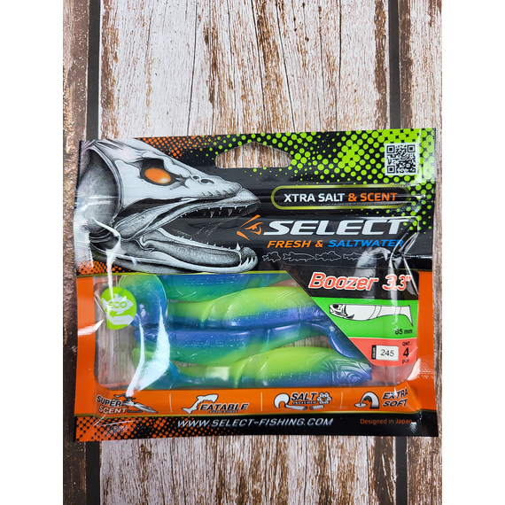 Силікон Select Boozer 3.3" #245 (4 шт / уп), Довжина силікону: 3.3" (8.38 см), Колір силікону: 245, фото , изображение 4