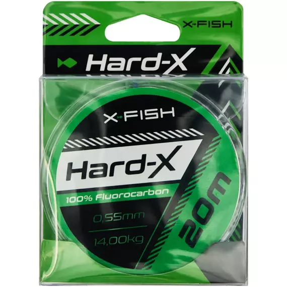 Флюорокарбон X-Fish Hard-X 20m (clear) 0.55mm 14.00kg, Діаметр: 0.55mm, Розмотування: 20m, фото , изображение 2