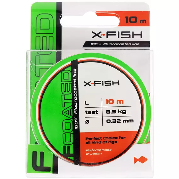Флюорокарбон X-Fish FCoated 10m 0.32mm 8.3kg, Діаметр: 0.32mm, Розмотування: 10m, фото , изображение 2