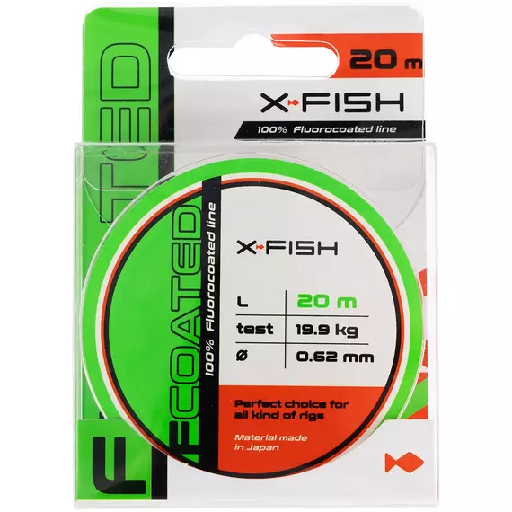 Флюорокарбон X-Fish FCoated 20m 0.62mm 19.9kg, Діаметр: 0.62mm, Розмотування: 20m, фото , изображение 2