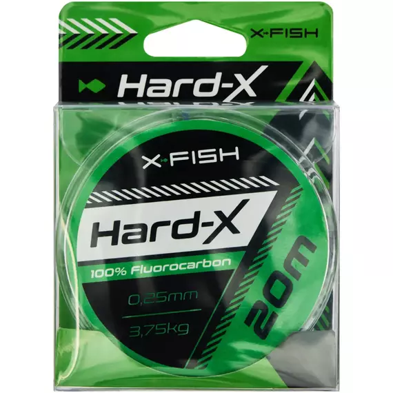 Флюорокарбон X-Fish Hard-X 20m (clear) 0.25mm 3.75kg, Діаметр: 0.25mm, Розмотування: 20m, фото , изображение 2