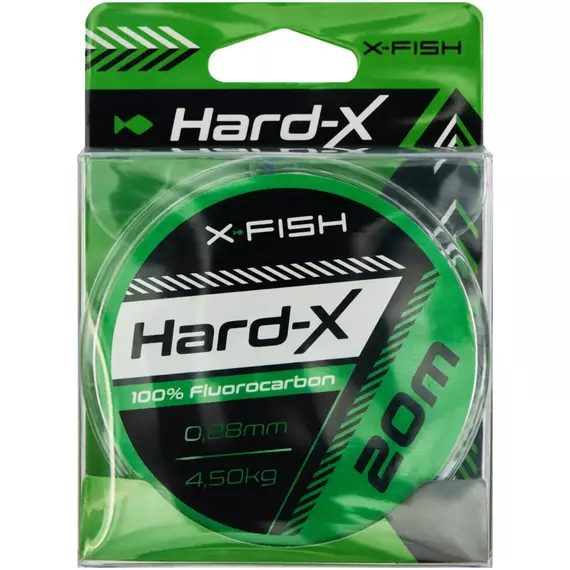 Флюорокарбон X-Fish Hard-X 20m (clear) 0.28mm 4.50kg, Діаметр: 0.28mm, Розмотування: 20m, фото , изображение 2