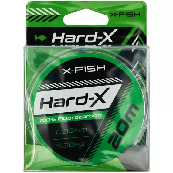 Флюорокарбон X-Fish Hard-X 20m (clear) 0.33mm 5.90kg, Діаметр: 0.33mm, Розмотування: 20m, фото , изображение 2