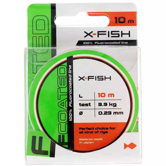 Флюорокарбон X-Fish FCoated 10m 0.23mm 3.9kg, Діаметр: 0.23mm, Розмотування: 10m, фото , изображение 2
