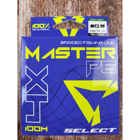 Шнур Select Master 100m 0.12мм 15кг темн.-зел., Диаметр: 0.12mm, Размотка: 100m, Выберите цвет: темно-зелений, фото , изображение 6