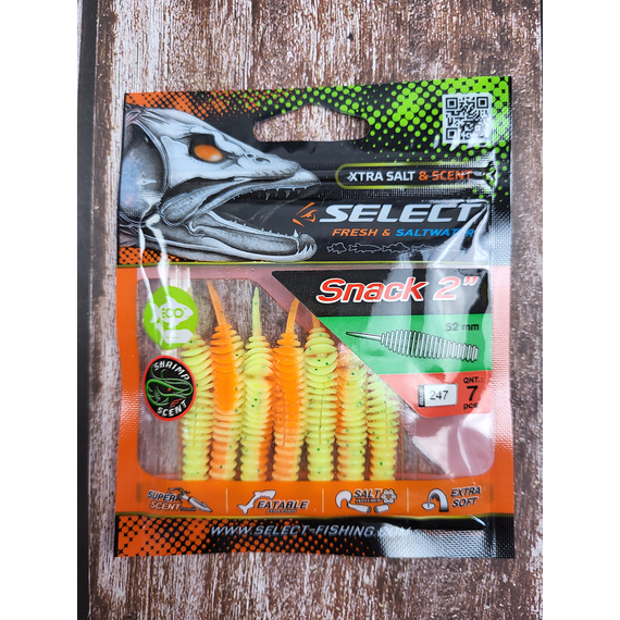 Силікон Select Snack 2" #247 (7 шт / уп), Довжина силікону: 2" (5.2 см), Колір силікону: 247, фото , изображение 3