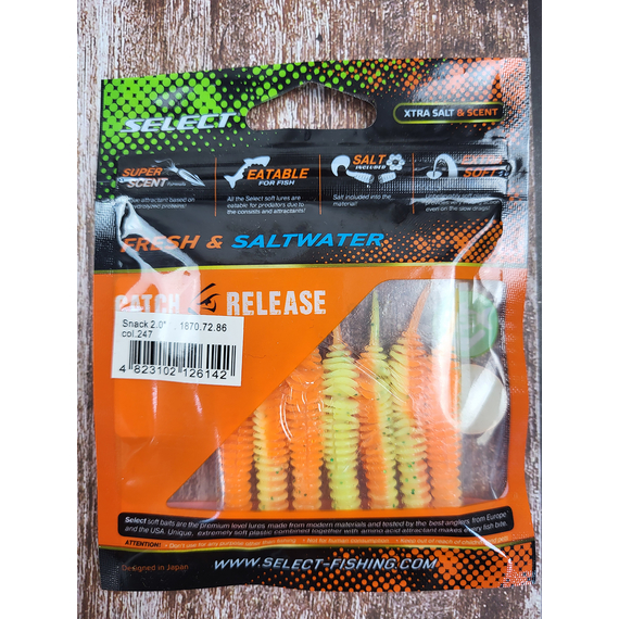 Силікон Select Snack 2" #247 (7 шт / уп), Довжина силікону: 2" (5.2 см), Колір силікону: 247, фото , изображение 4