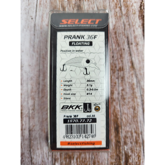 Воблер Select Prank 36F 36mm 3.1g #44 (0.3-0.5m), Колір воблера: 44, фото , изображение 3