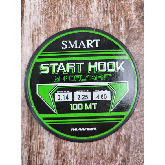 Волосінь Smart Start Hook 100m 0.14mm 2.25kg, Диаметр: 0.14mm, Размотка: 100m, фото , изображение 2
