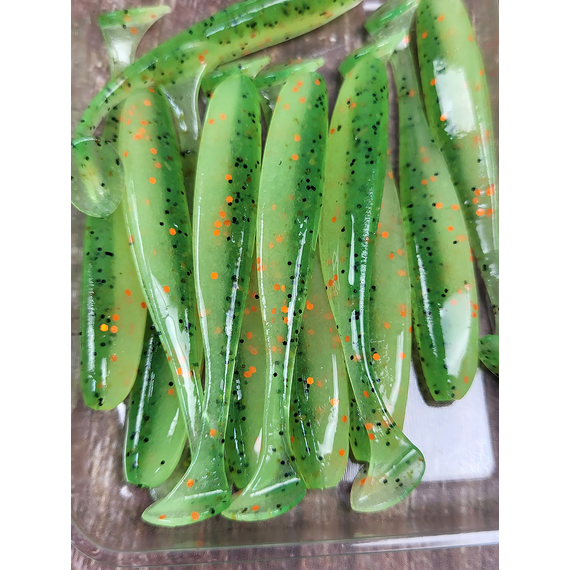 Силікон Keitech Easy Shiner 2" (12 шт/упак), колір:ea#05 hot fire tiger, Довжина силікону: 2" (5.1 см), Колір силікону: EA#05 Hot Fire Tiger, фото , изображение 8