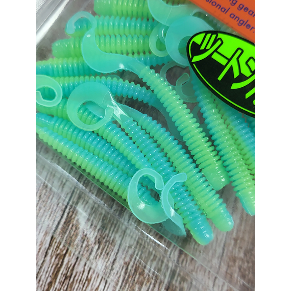 Силикон Reins G-Tail Saturn Micro 2" L14 Ice Chartreuse (16шт/уп), Длина силикона: 2.0" (5,08 см), Расцветка силикона: L14 Ice Chartreuse, фото , изображение 6