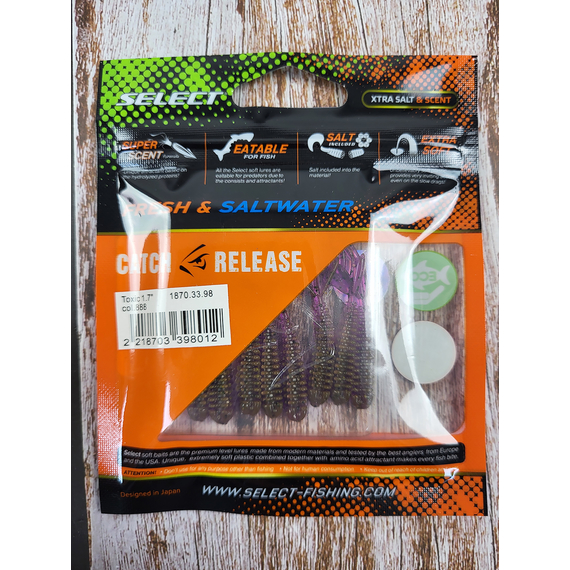 Силикон Select Toxic 1.7" col.888 (8 шт/упак), Длина силикона: 1.7" (4.2 см), Расцветка силикона: 888, фото , изображение 5