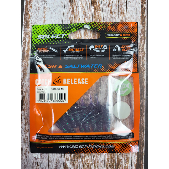 Силикон Select Snack 1.5" col.777 (8 шт/пак), Длина силикона: 1.5" (4 см), Расцветка силикона: 777, фото , изображение 5