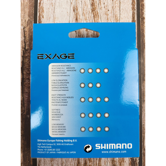 Жилка SHIMANO EXAGE 150m 0.185mm 2.9kg, Діаметр: 0.185, Розмотування: 150m, фото , изображение 5