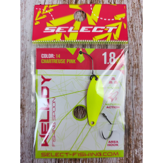 Мормышка Select Welldy 1.8g 31mm #14 Chartreuse Pink, Вес: 1.8, Цвет блесны: #14 Chartreuse Pink, фото , изображение 3